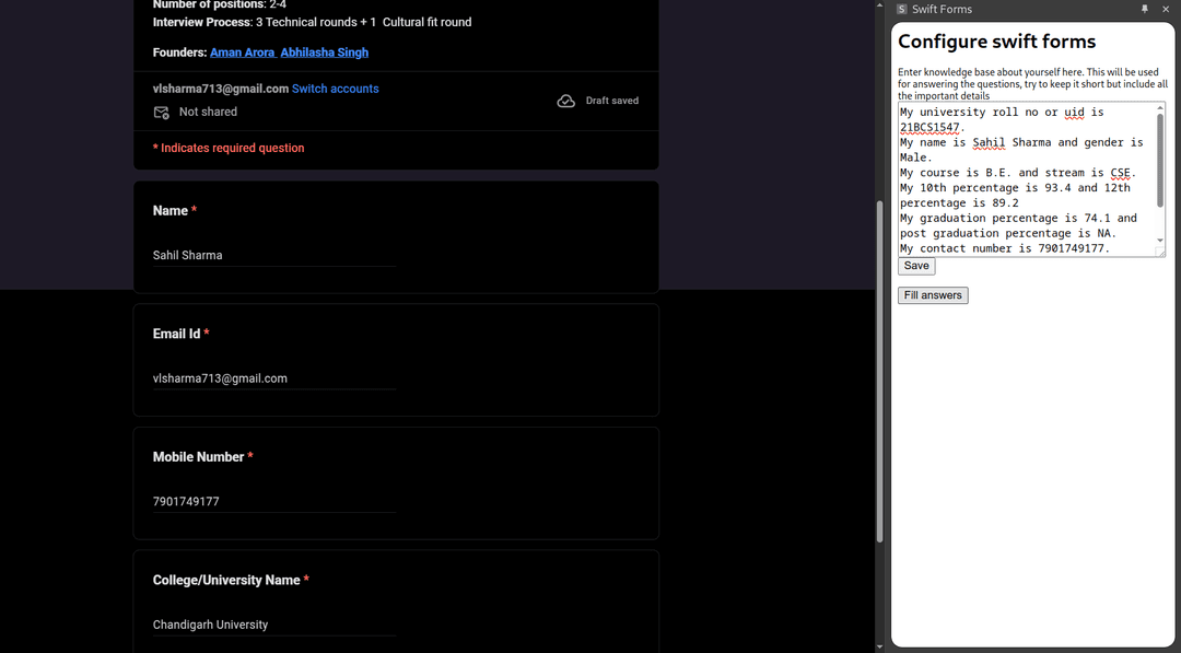 Swift Forms